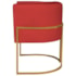 Poltrona Decorativa Luna Base de Ferro Dourado Sintético Vermelho