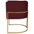 Poltrona Decorativa Luna Base de Ferro Dourado Suede Bordo