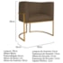 Poltrona Decorativa Luna Base de Ferro Dourado Suede Marrom