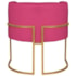 Poltrona Decorativa Luna Base de Ferro Dourado Suede Pink