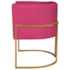 Poltrona Decorativa Luna Base de Ferro Dourado Suede Pink