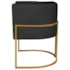 Poltrona Decorativa Luna Base de Ferro Dourado Suede Preto