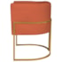 Poltrona Decorativa Luna Base de Ferro Dourado Suede Terracota