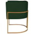 Poltrona Decorativa Luna Base de Ferro Dourado Suede Verde