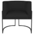 Poltrona Decorativa Luna Base de Ferro Preto Sintético Preto