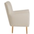 Poltrona Decorativa Luxo Moderna Sala de Estar Recepção Amélia Bouclé Bege