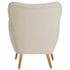 Poltrona Decorativa Luxo Moderna Sala de Estar Recepção Amélia Bouclé Bege