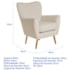 Poltrona Decorativa Luxo Moderna Sala de Estar Recepção Amélia Bouclé Bege