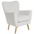Poltrona Decorativa Luxo Moderna Sala de Estar Recepção Amélia Bouclé Branco