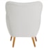 Poltrona Decorativa Luxo Moderna Sala de Estar Recepção Amélia Bouclé Branco