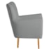 Poltrona Decorativa Luxo Moderna Sala de Estar Recepção Amélia Bouclé cinza