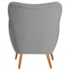 Poltrona Decorativa Luxo Moderna Sala de Estar Recepção Amélia Bouclé cinza