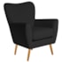 Poltrona Decorativa Luxo Moderna Sala de Estar Recepção Amélia Bouclé Preto