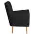 Poltrona Decorativa Luxo Moderna Sala de Estar Recepção Amélia Bouclé Preto