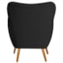 Poltrona Decorativa Luxo Moderna Sala de Estar Recepção Amélia Bouclé Preto