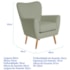 Poltrona Decorativa Luxo Moderna Sala de Estar Recepção Amélia Bouclé Verde Oliva