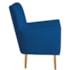 Poltrona Decorativa Luxo Moderna Sala de Estar Recepção Amélia Linho Azul Royal