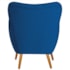 Poltrona Decorativa Luxo Moderna Sala de Estar Recepção Amélia Linho Azul Royal