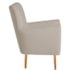 Poltrona Decorativa Luxo Moderna Sala de Estar Recepção Amélia Linho Bege