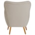 Poltrona Decorativa Luxo Moderna Sala de Estar Recepção Amélia Linho Bege