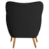 Poltrona Decorativa Luxo Moderna Sala de Estar Recepção Amélia Linho preto