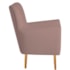 Poltrona Decorativa Luxo Moderna Sala de Estar Recepção Amélia Linho Rose
