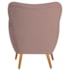 Poltrona Decorativa Luxo Moderna Sala de Estar Recepção Amélia Linho Rose
