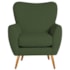 Poltrona Decorativa Luxo Moderna Sala de Estar Recepção Amélia Linho Verde
