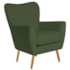 Poltrona Decorativa Luxo Moderna Sala de Estar Recepção Amélia Linho Verde