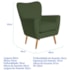 Poltrona Decorativa Luxo Moderna Sala de Estar Recepção Amélia Linho Verde