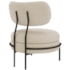 Poltrona Decorativa Luxo Moderna Sala de Estar Recepção Mimo Bouclé Bege