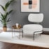 Poltrona Decorativa Luxo Moderna Sala de Estar Recepção Mimo Bouclé Branco