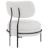 Poltrona Decorativa Luxo Moderna Sala de Estar Recepção Mimo Bouclé Branco
