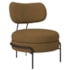 Poltrona Decorativa Luxo Moderna Sala de Estar Recepção Mimo Bouclé Caramelo