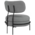 Poltrona Decorativa Luxo Moderna Sala de Estar Recepção Mimo Bouclé Cinza
