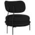 Poltrona Decorativa Luxo Moderna Sala de Estar Recepção Mimo Bouclé Preto