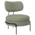 Poltrona Decorativa Luxo Moderna Sala de Estar Recepção Mimo Bouclé Verde Oliva