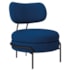 Poltrona Decorativa Luxo Moderna Sala de Estar Recepção Mimo Linho Azul Royal