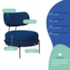 Poltrona Decorativa Luxo Moderna Sala de Estar Recepção Mimo Linho Azul Royal