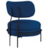 Poltrona Decorativa Luxo Moderna Sala de Estar Recepção Mimo Linho Azul Royal