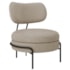 Poltrona Decorativa Luxo Moderna Sala de Estar Recepção Mimo Linho Bege