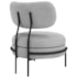 Poltrona Decorativa Luxo Moderna Sala de Estar Recepção Mimo Linho Cinza Claro