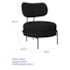 Poltrona Decorativa Luxo Moderna Sala de Estar Recepção Mimo Linho Preto