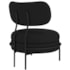 Poltrona Decorativa Luxo Moderna Sala de Estar Recepção Mimo Linho Preto