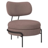 Poltrona Decorativa Luxo Moderna Sala de Estar Recepção Mimo Linho Rose