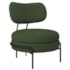 Poltrona Decorativa Luxo Moderna Sala de Estar Recepção Mimo Linho Verde
