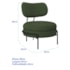Poltrona Decorativa Luxo Moderna Sala de Estar Recepção Mimo Linho Verde