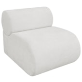 Poltrona Decorativa Orgânica Escritório Recepção Sala Virgínia Bouclé Branco - Amarena Móveis