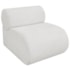 Poltrona Decorativa Orgânica Escritório Recepção Sala Virgínia Bouclé Branco - Amarena Móveis