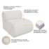 Poltrona Decorativa Orgânica Escritório Recepção Sala Virgínia Bouclé Branco - Amarena Móveis